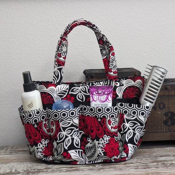 Hand Crafted Bingo/Tote Bag Floral Design 100% Cotton - Picture 2 of 4